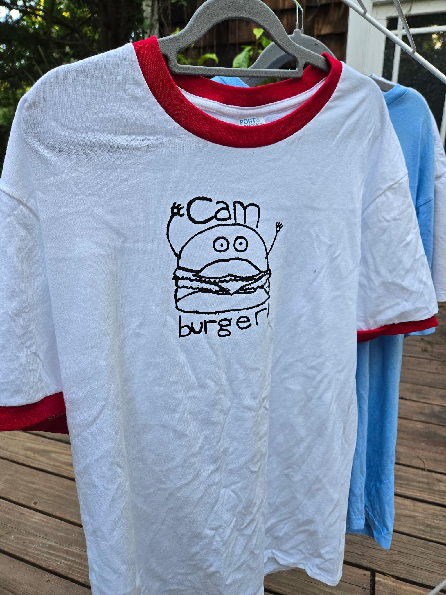 Camburger T-shirt hanging outside